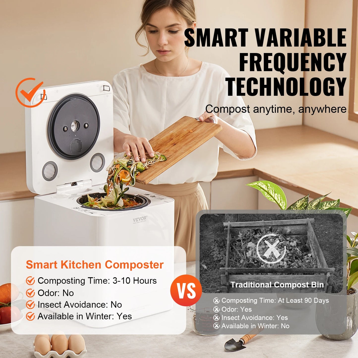 5 L Electric Composter Food Recycler Turn Food Waste into Natural Fertilizer