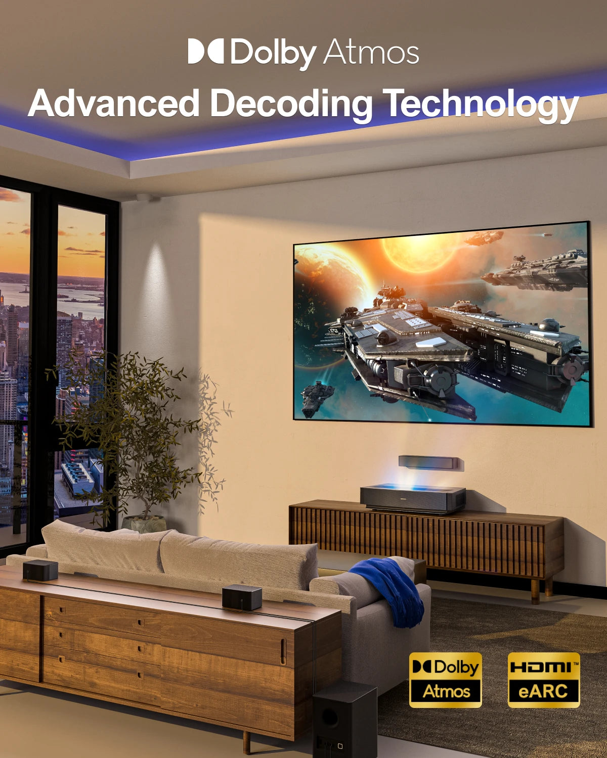 410W 5.1 Sound Bar ,Wireless Subwoofer,