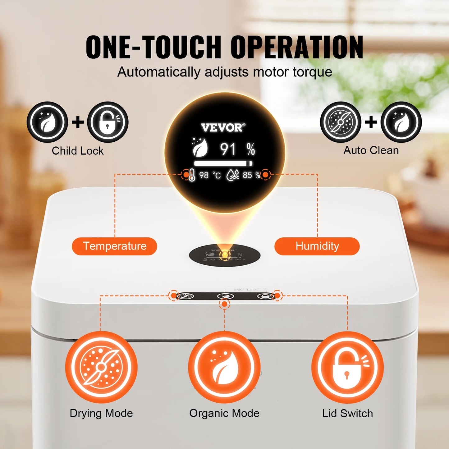 5 L Electric Composter Food Recycler Turn Food Waste into Natural Fertilizer