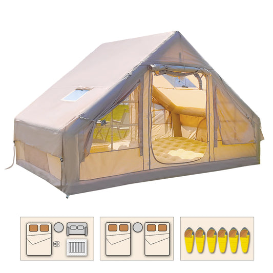 4-6 People Inflatable Tent with Pump  Easy Set-up Air Tent