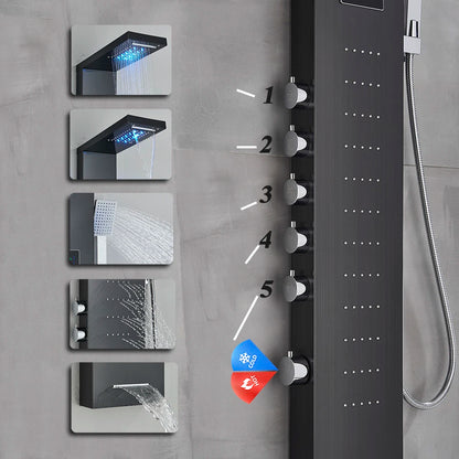 Bathroom LED Light, Rain, Waterfall Shower