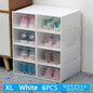 6pcs Transparent Shoe Box Plastic Foldable