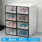 6pcs Transparent Shoe Box Plastic Foldable