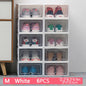 6pcs Transparent Shoe Box Plastic Foldable