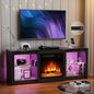 58 inch TV Stand with 18" Fireplace Inserts-Led Entertainment Center