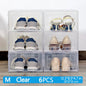 6pcs Transparent Shoe Box Plastic Foldable