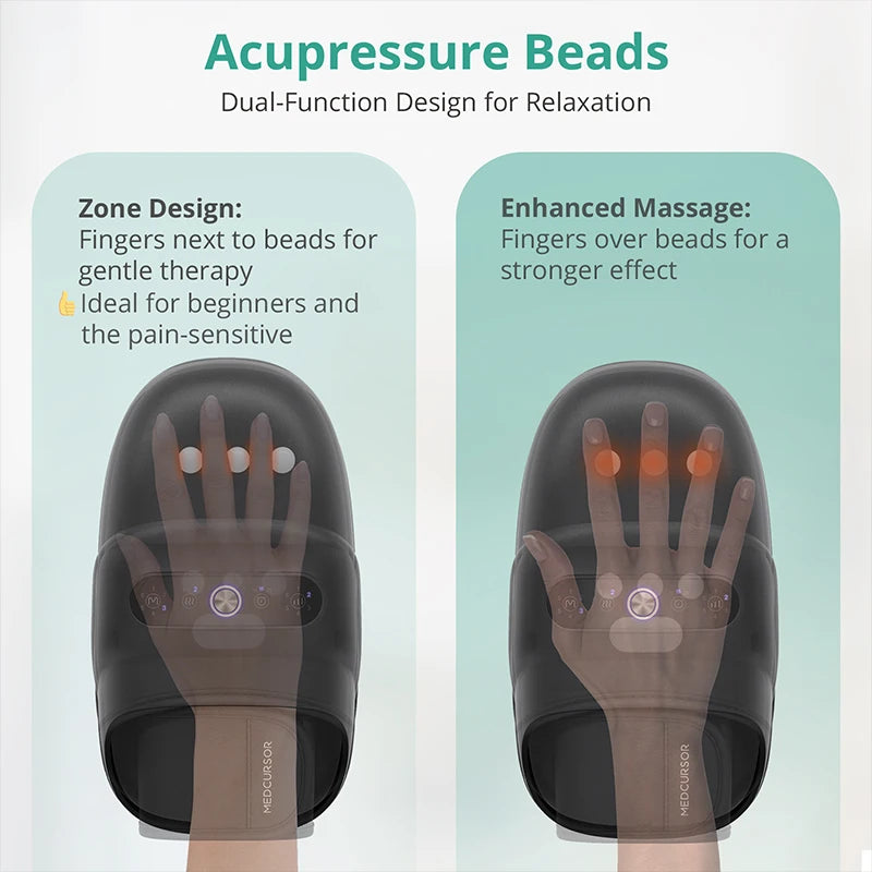 Wireless Electric Hand Massager Air Compression Hot Compress Palm  Massager