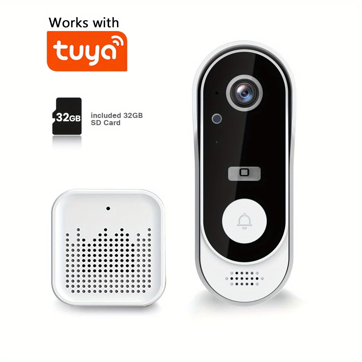 Wi-Fi Video Doorbell Two-way Audio ,Easy To Install Real-time Notification