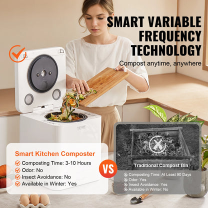 5 L Electric Composter Food Recycler Turn Food Waste into Natural Fertilizer