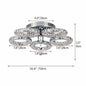 Crystal Led Ceiling Lamp With Remote Control Modern Chandelier