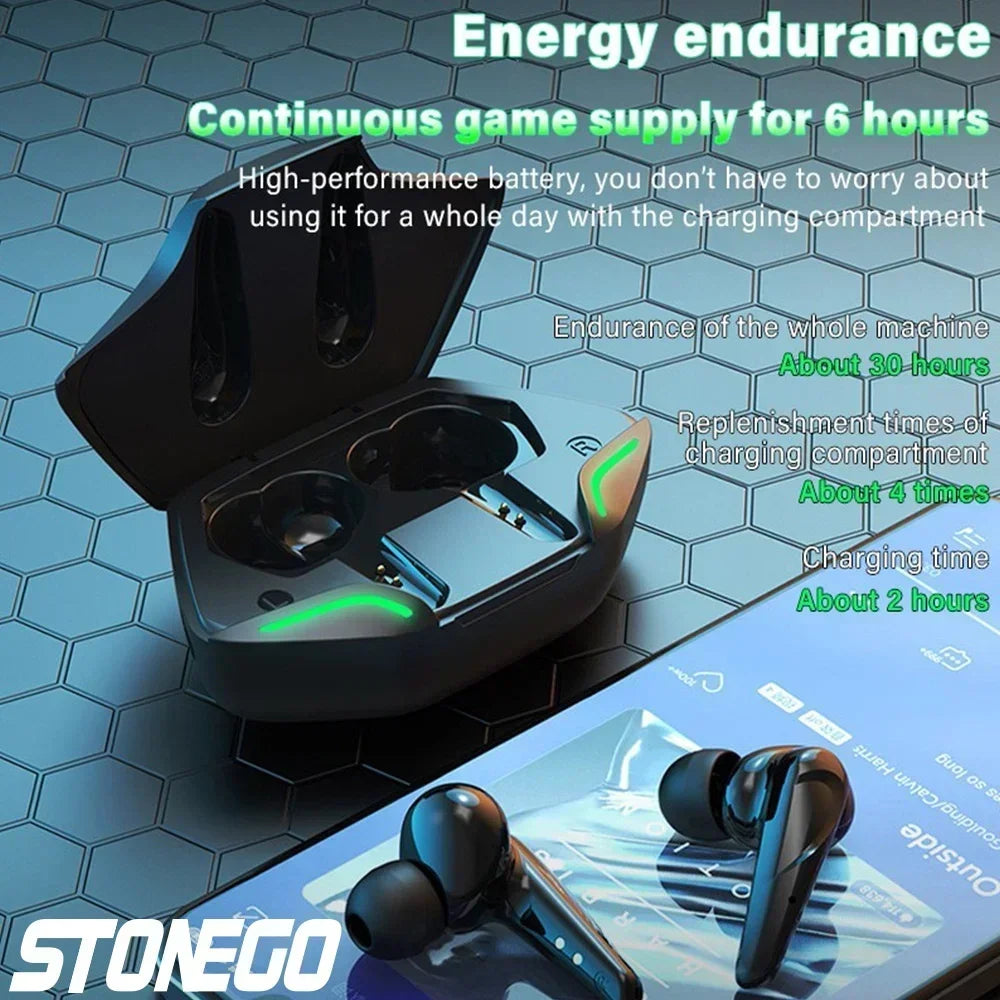 Earphone Wireless Waterproof Noise Reduction Earbuds with Charging Case