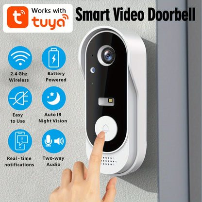 Wi-Fi Video Doorbell Two-way Audio ,Easy To Install Real-time Notification