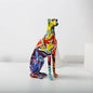 Modern Creative Painted Colorful Greyhound Wine Cabinet