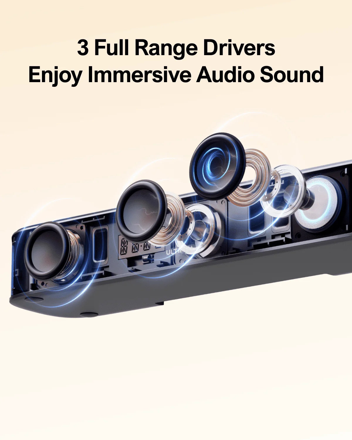 Virtual Surround Soundbar,  with Subwoofer and 4 Surround Speakers