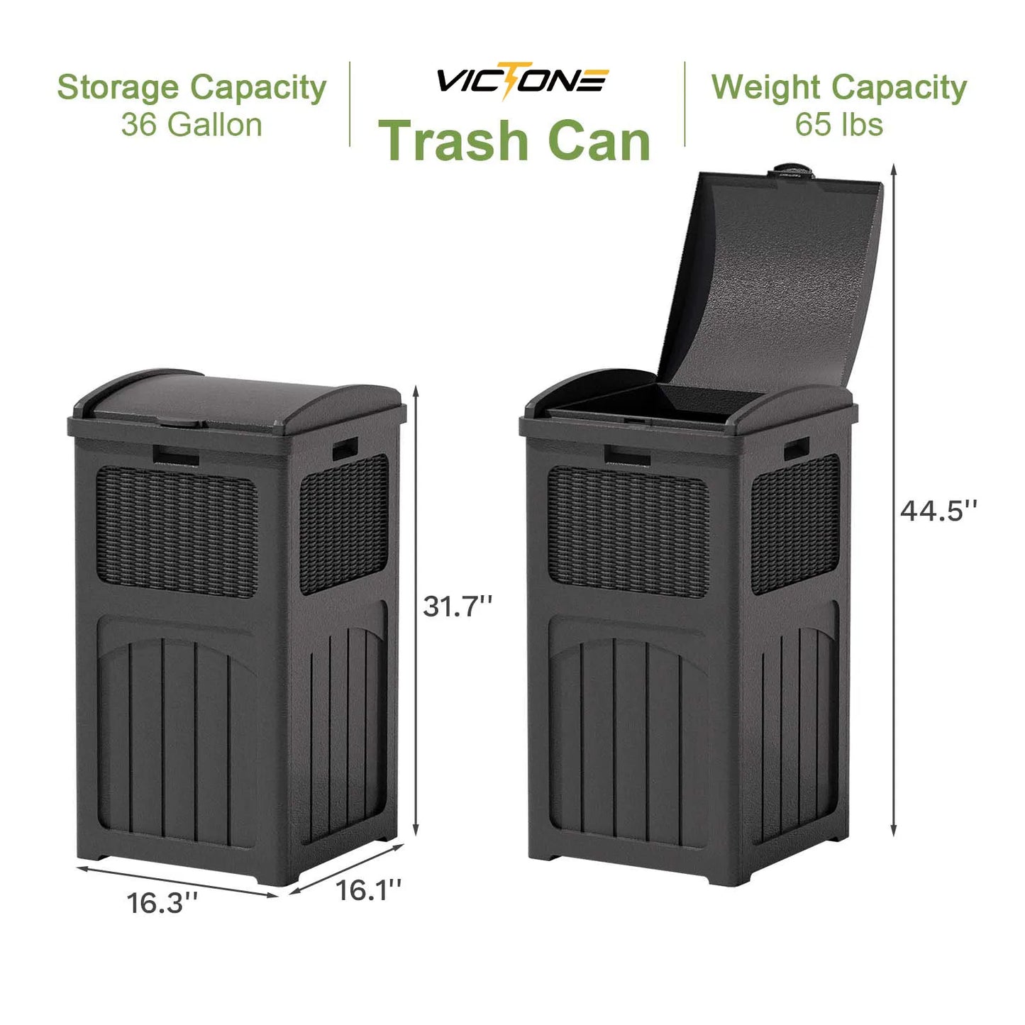 36 Gallon Hideaway Can with Latch
