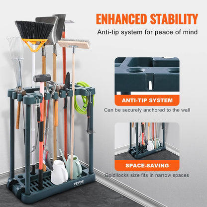 10 Slots Yard Garden Tool Organizer