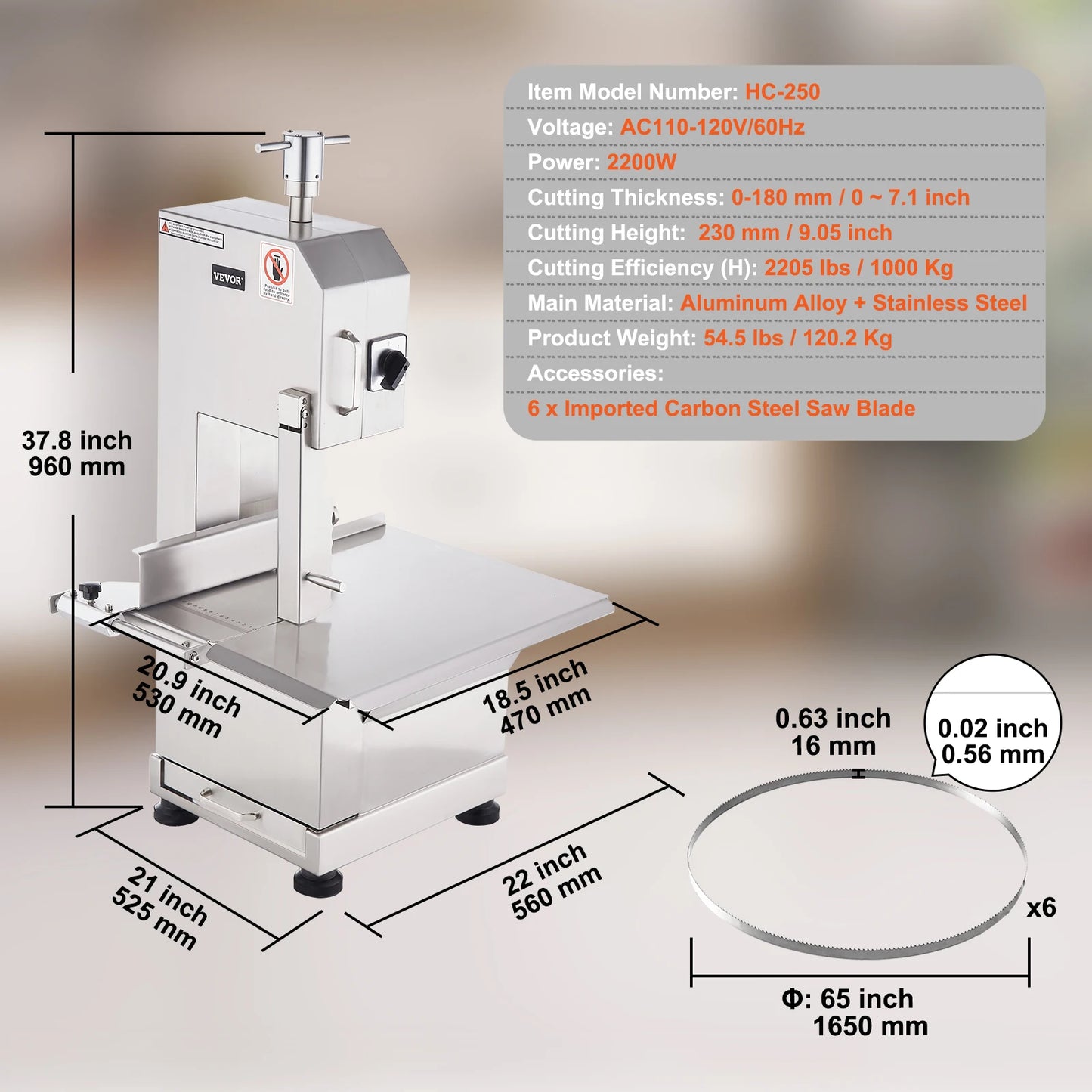 Electric Bone Cutting Machine Automatic Bandsaw