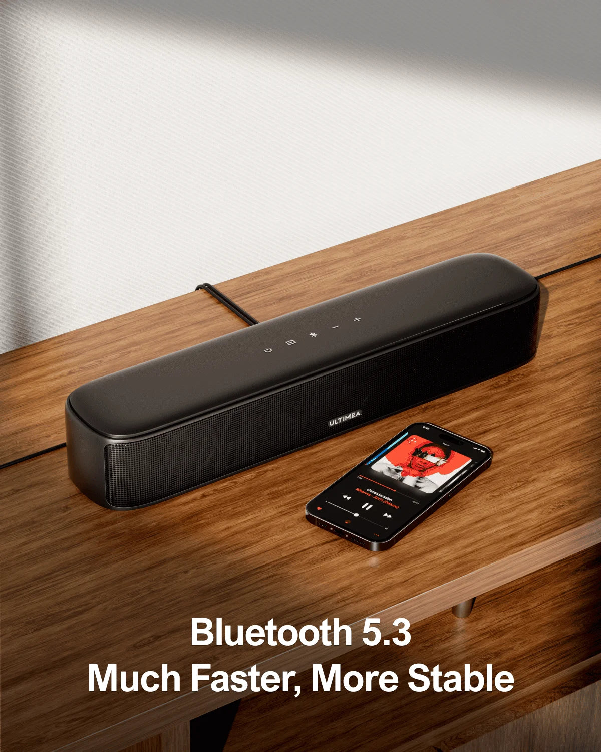 Virtual Surround Soundbar,  with Subwoofer and 4 Surround Speakers