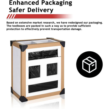 Tool Chest, Storage Cabinet with Enhanced Packaging, Detachable Top Tool Box, Metal Cart
