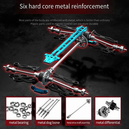 High Speed RC Car 4WD Off Road Vehicle Brushless Motor Professional Drift Truck