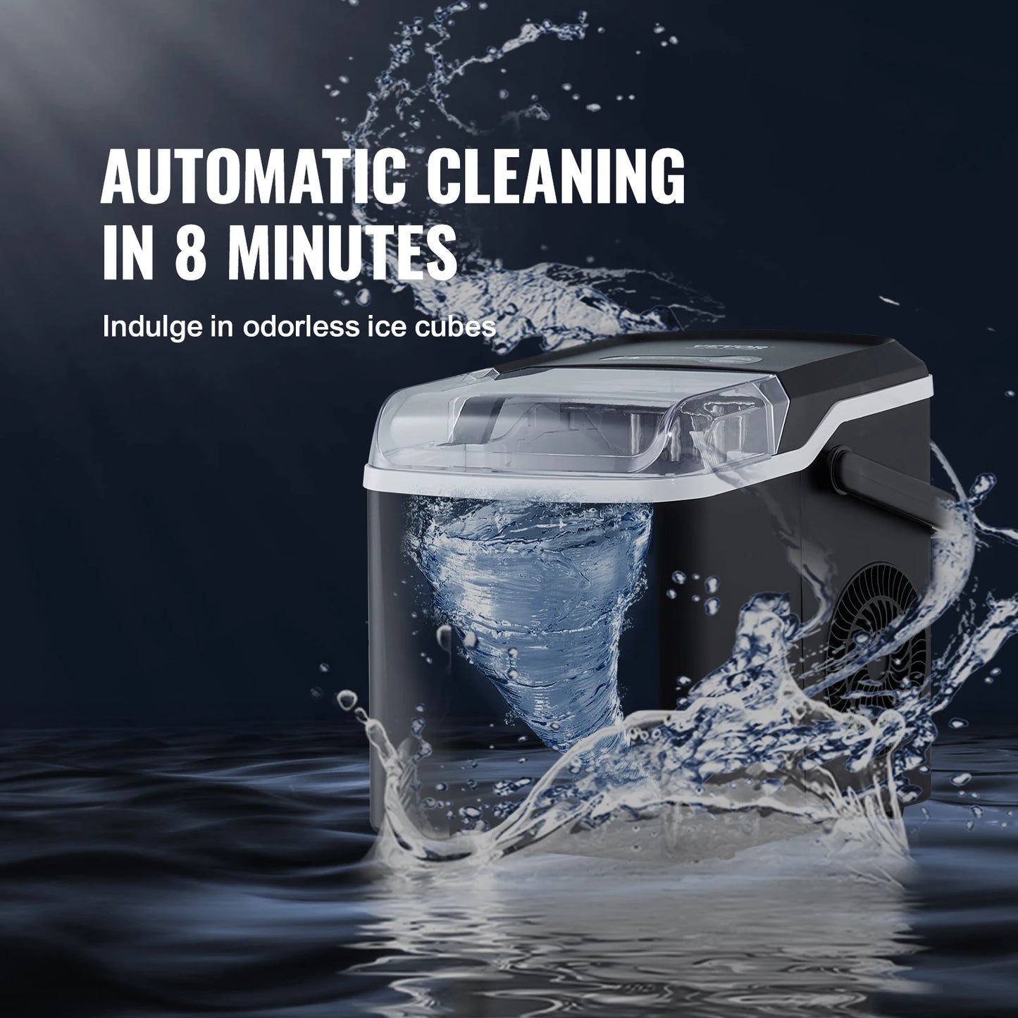 Countertop Ice Maker, Self-Cleaning  with Ice Scoop