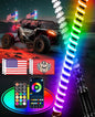 2FT COB LED Whip Lights For UTV  ATV Off Road Truck Sand Buggy
