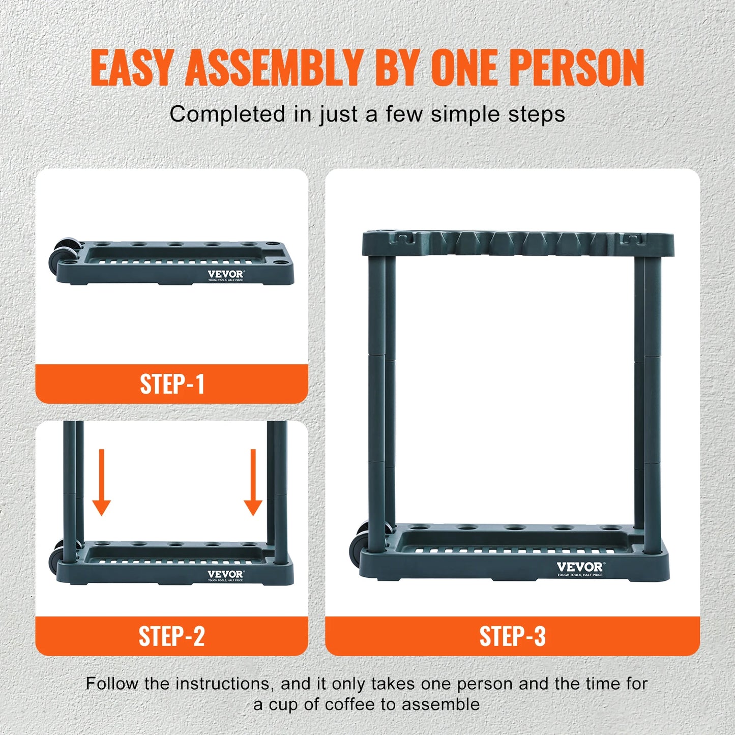10 Slots Yard Garden Tool Organizer