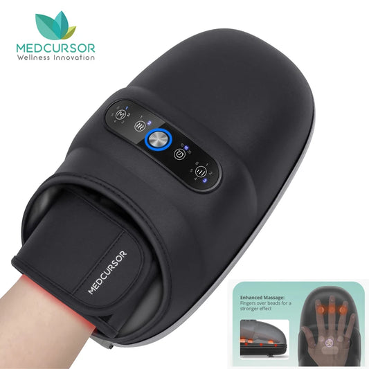 Wireless Electric Hand Massager Air Compression Hot Compress Palm  Massager