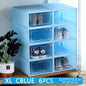 6pcs Transparent Shoe Box Plastic Foldable