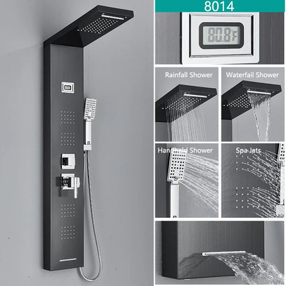 Bathroom LED Light, Rain, Waterfall Shower