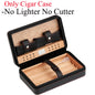 Portable Humidor Cigar Box Travel Case, Leather Cedar Wood