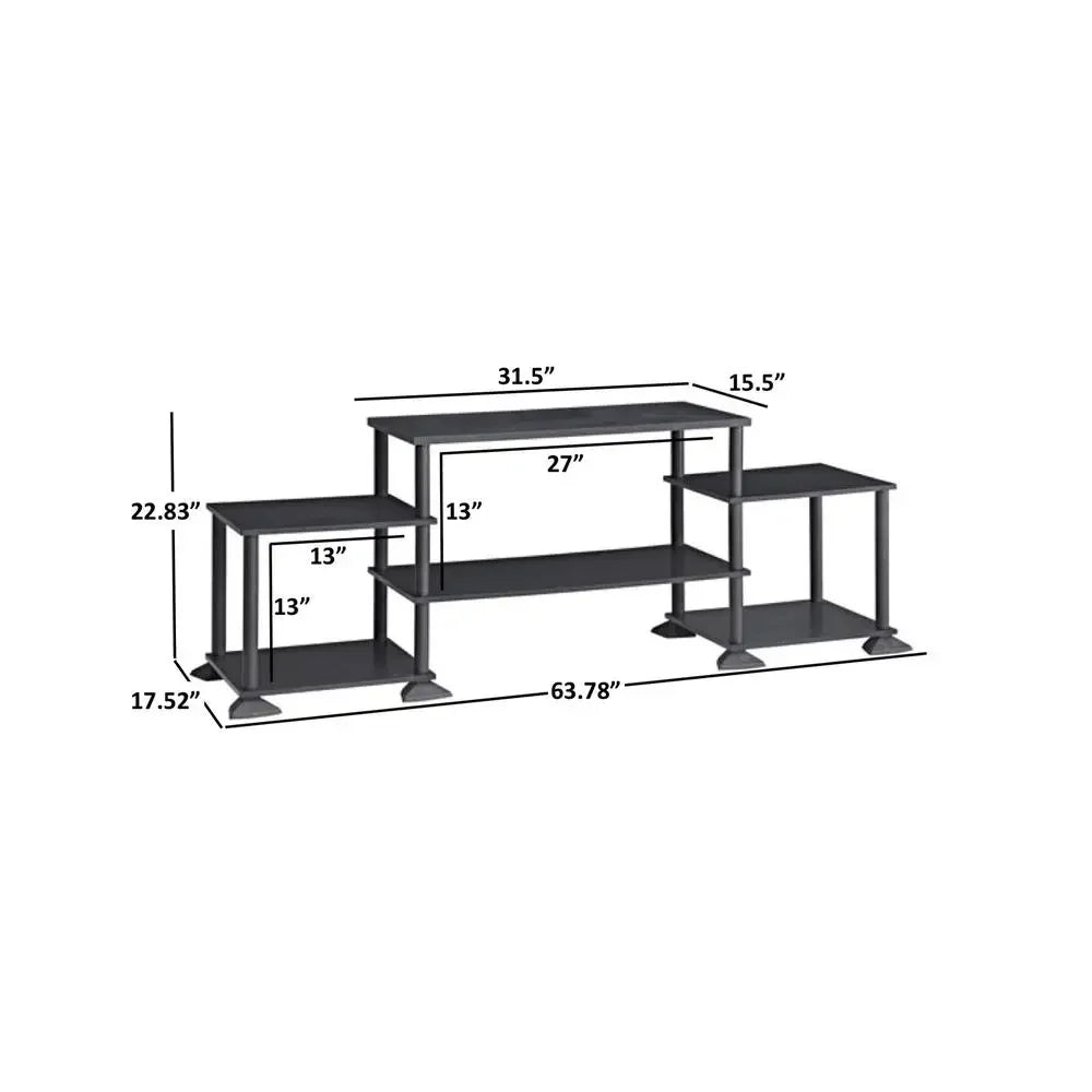 3-Cube TV Entertainment Center Holds up to 40" TVs  Black Oak