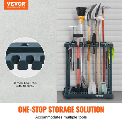 10 Slots Yard Garden Tool Organizer