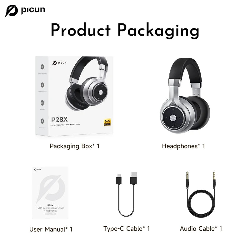 Wireless Headphones Bluetooth 5.3 Noise Reduction Bass Over Headphones