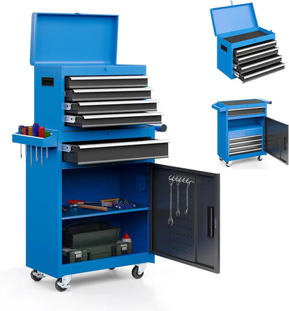 Tool Chest, Storage Cabinet with Enhanced Packaging, Detachable Top Tool Box, Metal Cart