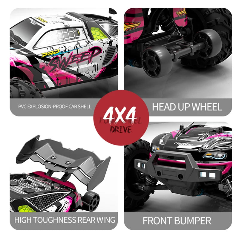 High Speed RC Car 4WD Off Road Vehicle Brushless Motor Professional Drift Truck