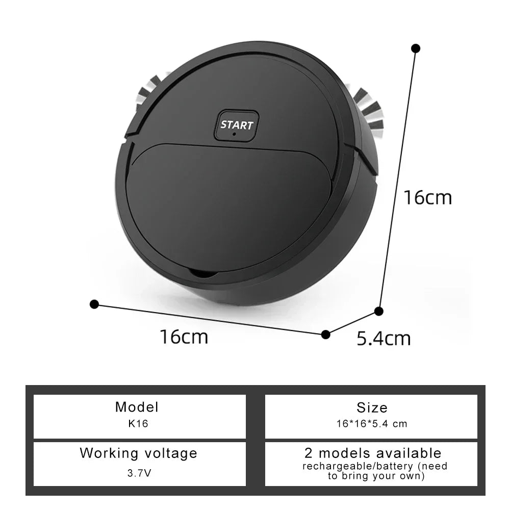Fully Automatic Vacuum Cleaner Sweeping Robot Mopping Mini Cleaner 3 In1