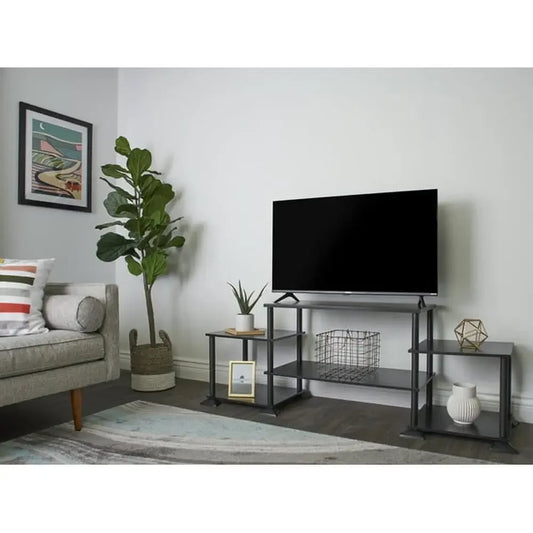 3-Cube TV Entertainment Center Holds up to 40" TVs  Black Oak